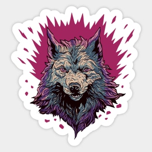 Wolf - Colorful Artwork Sticker